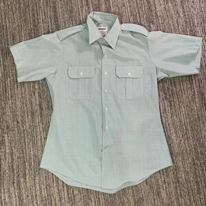 Propper Mens Size XS Outdoor‎ Tactical Button Front Shirt Green Short Sleeve